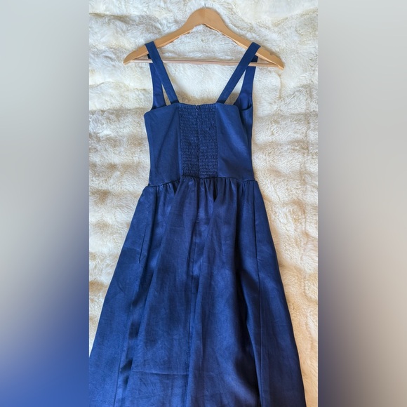 Reformation Janu Linen Dress In Danube, brand new, never worn, no flaws. - Picture 11 of 16